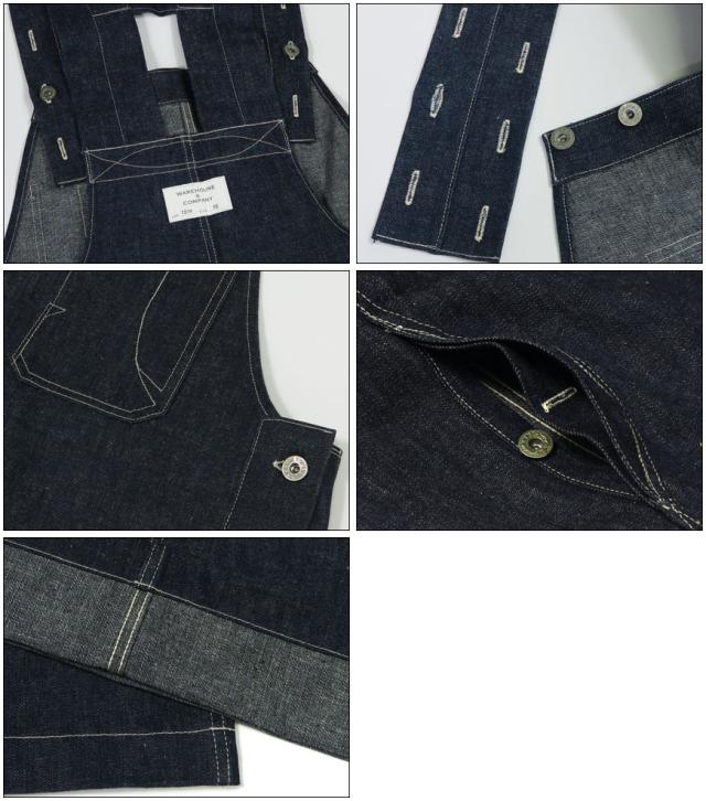 WAREHOUSE Lot 1238 1930'S INDIGO BLUE and WHITE CHECK OVERALL インディゴデニム