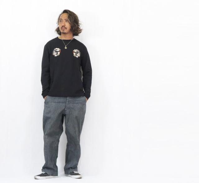 テーラー東洋 Tailor Toyo 長袖 スカ刺繍 Tシャツ LONG SLEEVE SUKA T-SHIRT EMBROIDERED “DRAGON” テイラー東洋 TT69648【2025年秋冬新作】