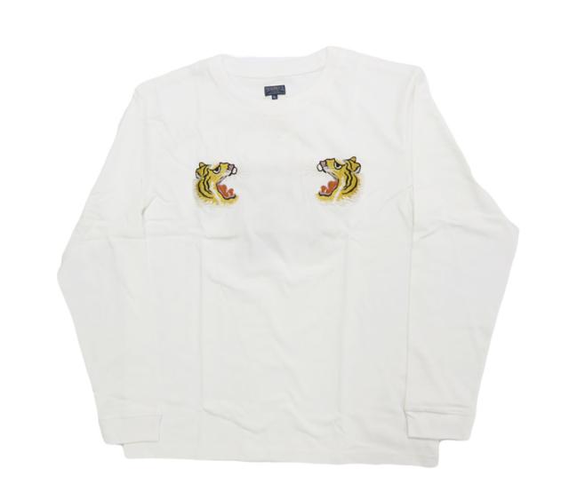 テーラー東洋 Tailor Toyo 長袖 スカ刺繍 Tシャツ LONG SLEEVE SUKA T-SHIRT EMBROIDERED “TIGER” テイラー東洋 TT69649【2025年秋冬新作】