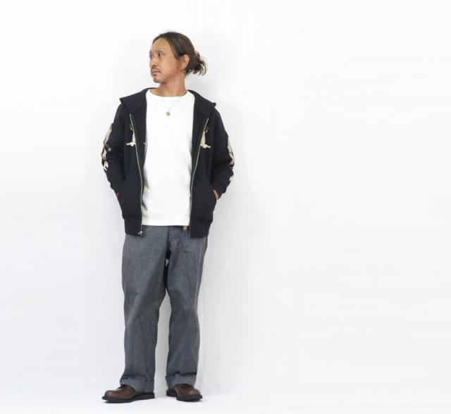 テーラー東洋 Tailor Toyo 長袖 スカ刺繍 ジップパーカー　SUKA ZIP PARKA EMBROIDERED “ALASKA”  テイラー東洋 TT69652【2025年秋冬新作】