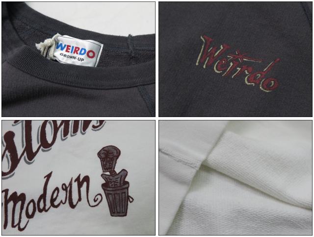WEIRDO ウィアード 半袖 クルーネック スウェット KUSTOMS GLAD HAND グラッドハンド