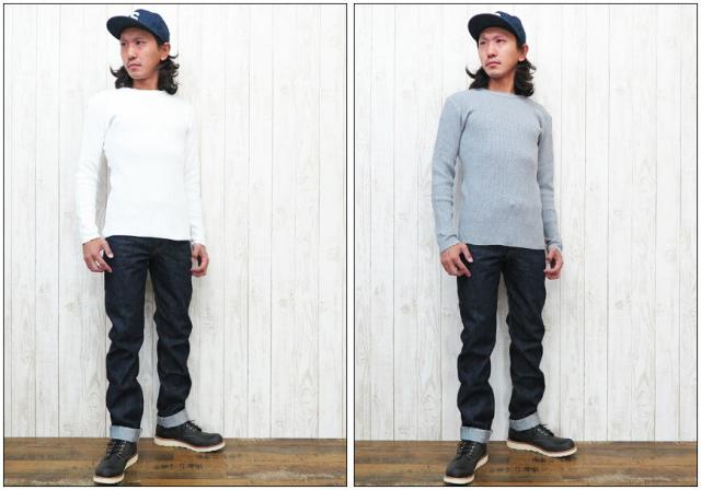 BARNS フラットシーマー両Ｖガゼットクルーネックスウェット BR-3000