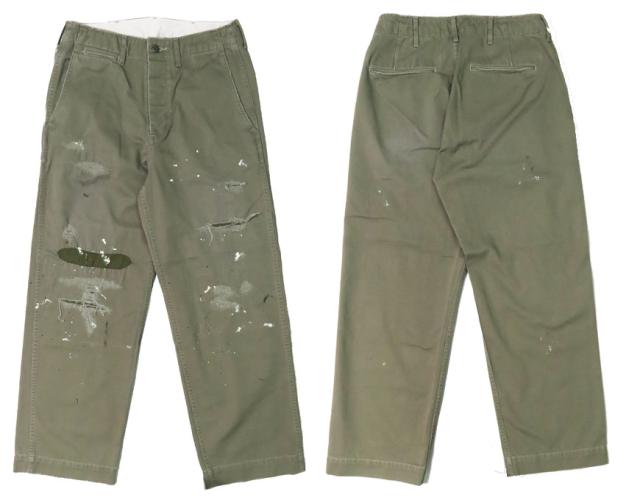 フルカウント FULLCOUNT 1201HW 41カーキ チノパンツ Freedom Fighter ダメージ&リメイク加工 U.S.Army Chino 41 Khaki