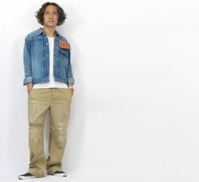 フルカウント FULLCOUNT 1201HW 41カーキ チノパンツ Freedom Fighter ダメージ&リメイク加工 U.S.Army Chino 41 Khaki