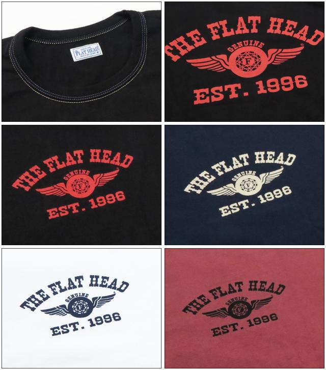 THE FLAT HEAD 半袖Tシャツ THCシリーズ STEADY BLUE THC-220