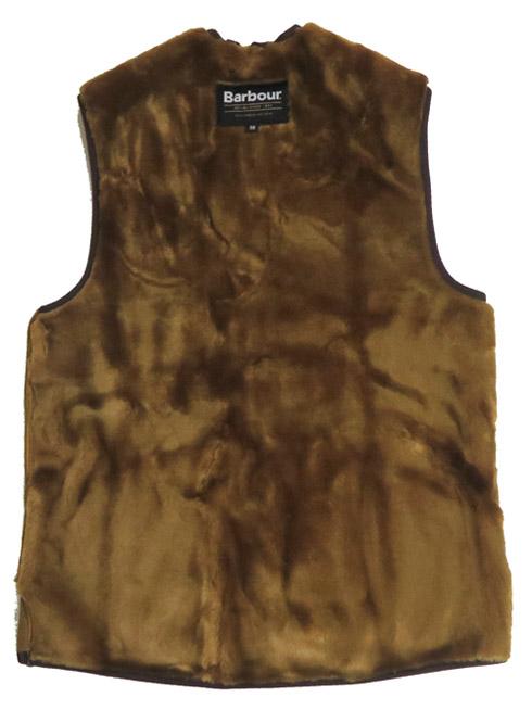 Barbour フロントジップ ファー ライナー ベスト レギュラーフィット MLI0004