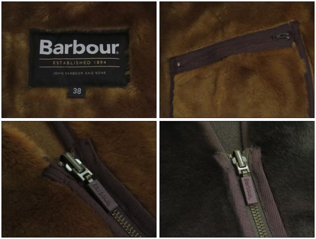 Barbour フロントジップ ファー ライナー ベスト レギュラーフィット MLI0004