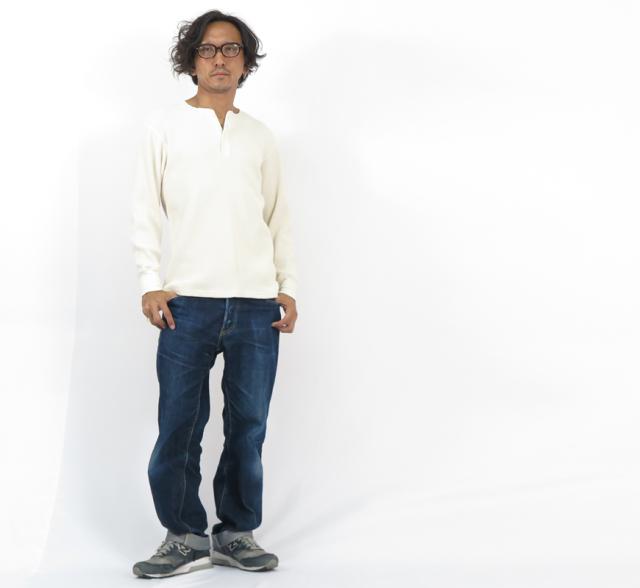 DALLES & CO ダリーズ&コー 30's ヘンリーネック 長袖 ワッフル サーマル カットソー 2230HT