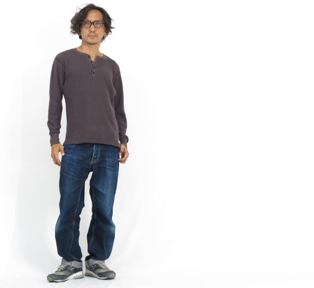 DALLES & CO ダリーズ&コー 30's ヘンリーネック 長袖 ワッフル サーマル カットソー 2230HT