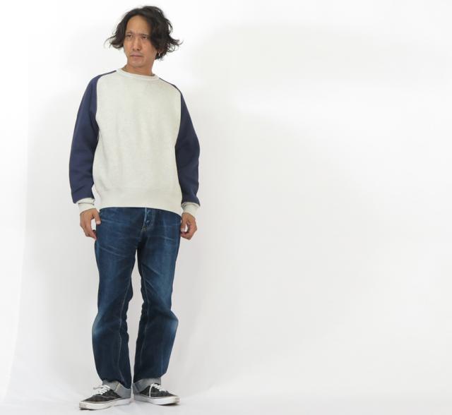 JELADO ジェラード フリーダムスリーブ 丸胴 クルーネックスウェット 2 TONE AB82250