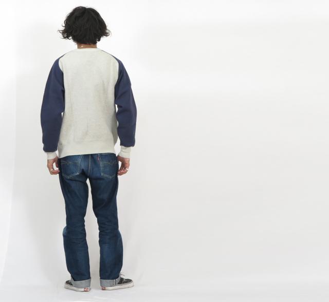 JELADO ジェラード フリーダムスリーブ 丸胴 クルーネックスウェット 2 TONE AB82250