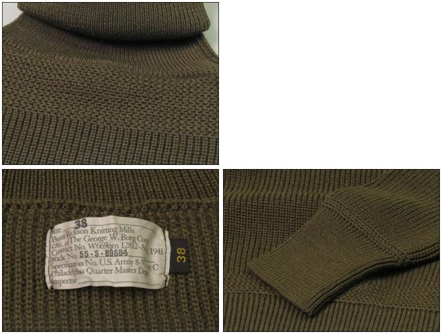 バズリクソンズ Buzz Rickson's ウール タートルネック ミリタリー