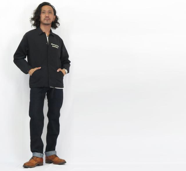 フラットヘッド THE FLAT HEAD 60/40クロス コーチジャケット MOTORCYCLE RACE FN-OJ-NC006