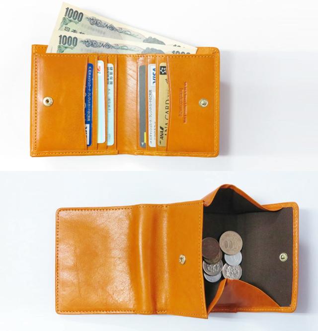 ホークカンパニー HAWK COMPANY イタリアンレザー コンパクトウォレット 2つ折り財布 YANKEE社 革 メンズ レディース 7250