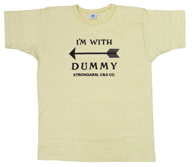 John Gluckow ジョングラッコー by WAREHOUSE ウェアハウス JG-CS06 プリント 半袖 Tシャツ I'm With Dummy シャドーボーダー ローゲージ編み