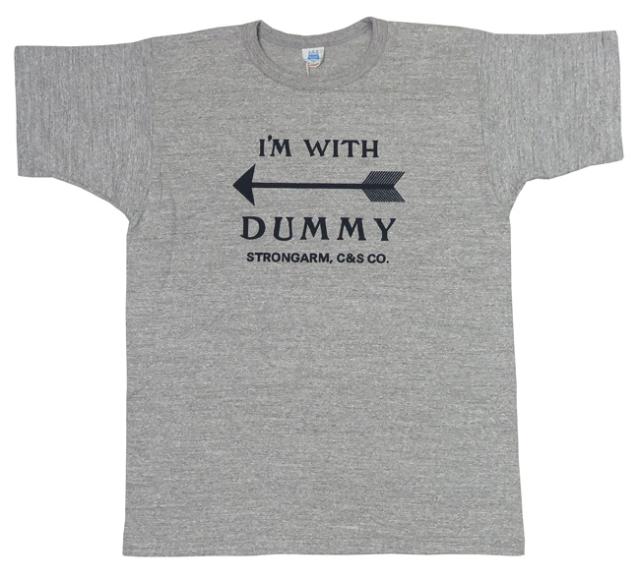 John Gluckow ジョングラッコー by WAREHOUSE ウェアハウス JG-CS06 プリント 半袖 Tシャツ I'm With Dummy シャドーボーダー ローゲージ編み