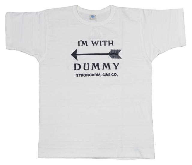 John Gluckow ジョングラッコー by WAREHOUSE ウェアハウス JG-CS06 プリント 半袖 Tシャツ I'm With Dummy シャドーボーダー ローゲージ編み