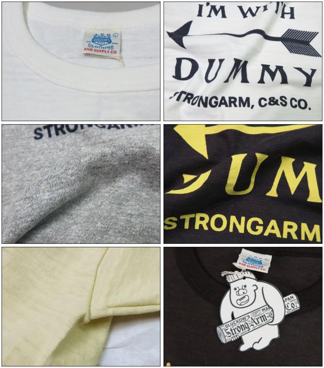 John Gluckow ジョングラッコー by WAREHOUSE ウェアハウス JG-CS06 プリント 半袖 Tシャツ I'm With Dummy シャドーボーダー ローゲージ編み