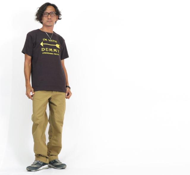 John Gluckow ジョングラッコー by WAREHOUSE ウェアハウス JG-CS06 プリント 半袖 Tシャツ I'm With Dummy シャドーボーダー ローゲージ編み