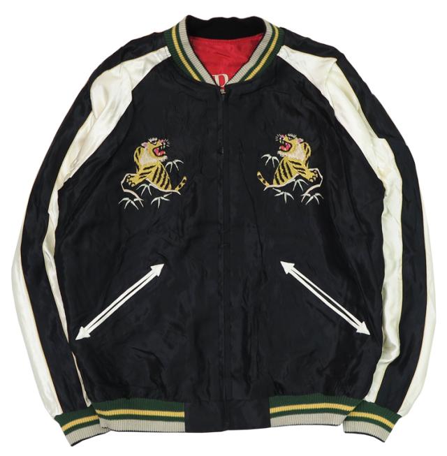 テーラー東洋 TailorToyo リバーシブル アセテート サテン スカジャン  ROARING TIGER × EAGLE　TT15390-165