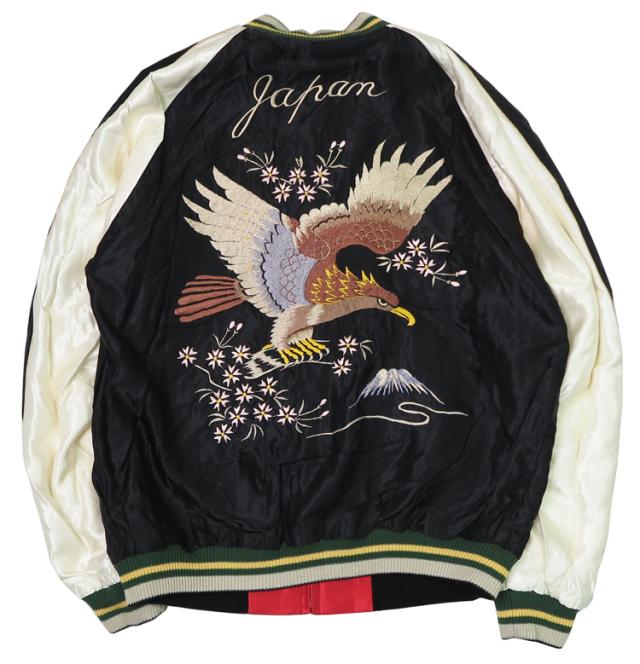 テーラー東洋 TailorToyo リバーシブル アセテート サテン スカジャン  ROARING TIGER × EAGLE　TT15390-165