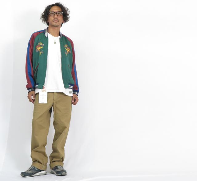 テーラー東洋 Tailor Toyo リバーシブル アセテート サテン スカジャン 港商 SPECIAL EDITION DRAGON & JAPAN MAP × ROARING TIGER TT15416