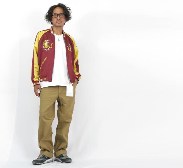 テーラー東洋 Tailor Toyo リバーシブル アセテート サテン スカジャン 港商 SPECIAL EDITION DRAGON & JAPAN MAP × ROARING TIGER TT15416