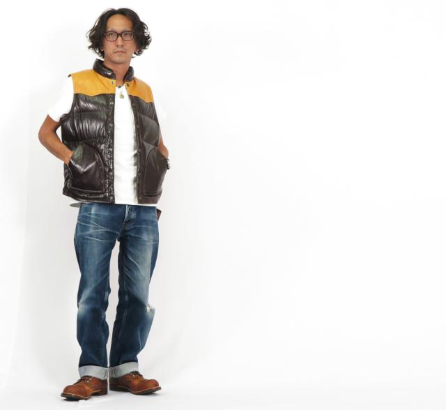 デラックスウェア DELUXEWARE ホースハイド ダウンベスト D-24