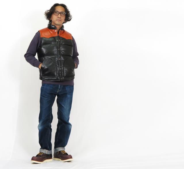 デラックスウェア DELUXEWARE ホースハイド ダウンベスト D-24