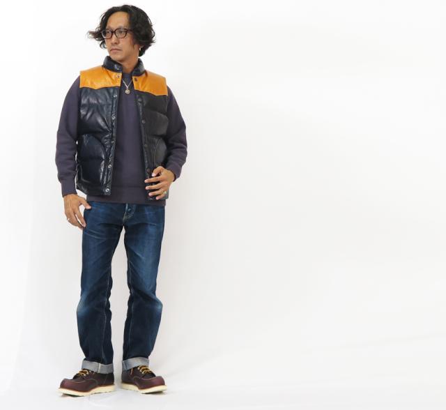 デラックスウェア DELUXEWARE ホースハイド ダウンベスト D-24