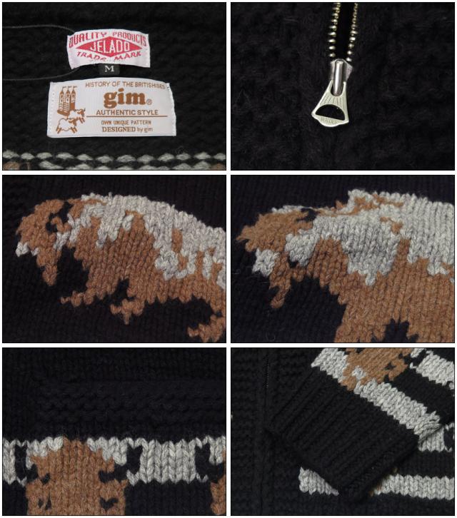 JELADO ジェラード ハンドメイド ウールニット カウチンセーター Grassbag JP83814