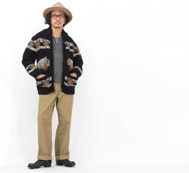 JELADO ジェラード ハンドメイド ウールニット カウチンセーター Grassbag JP83814