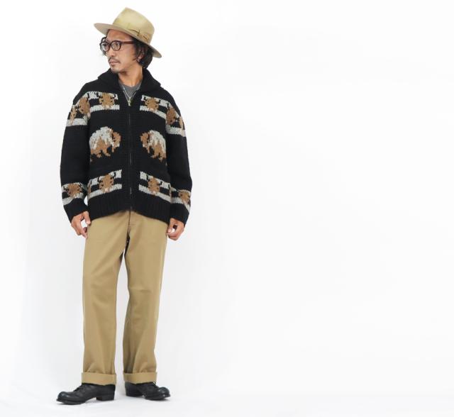 JELADO ジェラード ハンドメイド ウールニット カウチンセーター Grassbag JP83814