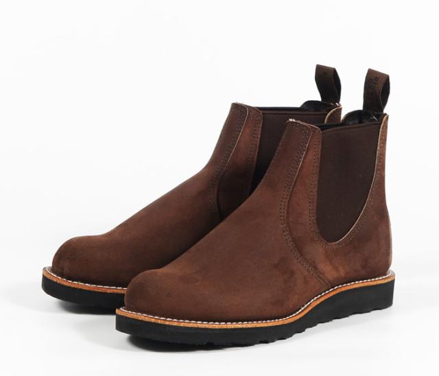 REDWING CLASSIC CHELSEA クラシック チェルシーブーツ チョコレート「ミュールスキナー」ラフアウト STYLE NO.3195