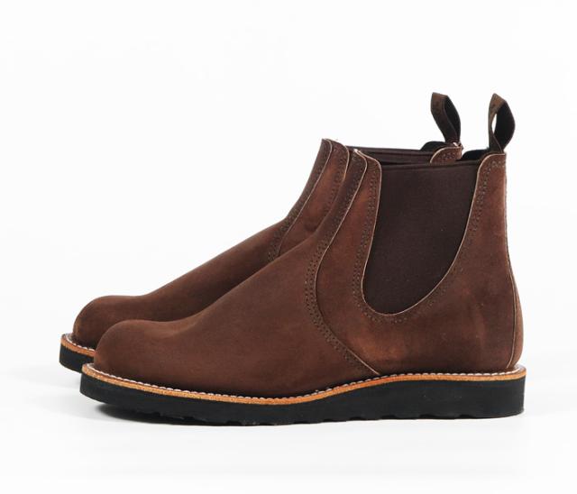 REDWING CLASSIC CHELSEA クラシック チェルシーブーツ チョコレート「ミュールスキナー」ラフアウト STYLE NO.3195