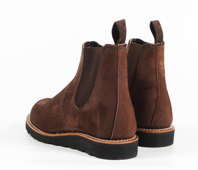 REDWING CLASSIC CHELSEA クラシック チェルシーブーツ チョコレート「ミュールスキナー」ラフアウト STYLE NO.3195
