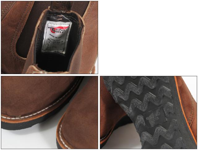 REDWING CLASSIC CHELSEA クラシック チェルシーブーツ チョコレート「ミュールスキナー」ラフアウト STYLE NO.3195