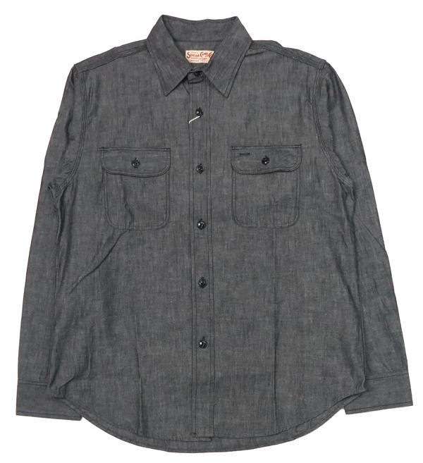 SUGAR CANE シュガーケーン 長袖 ブラックシャンブレー ワークシャツ SC29159