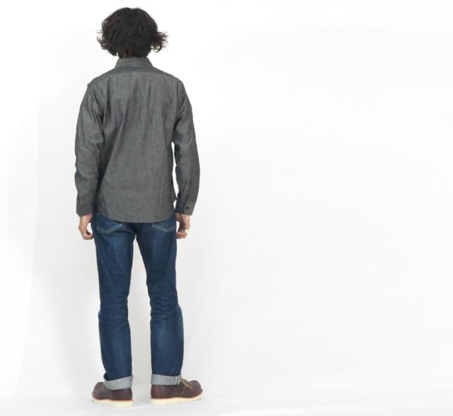 SUGAR CANE シュガーケーン 長袖 ブラックシャンブレー ワークシャツ SC29159