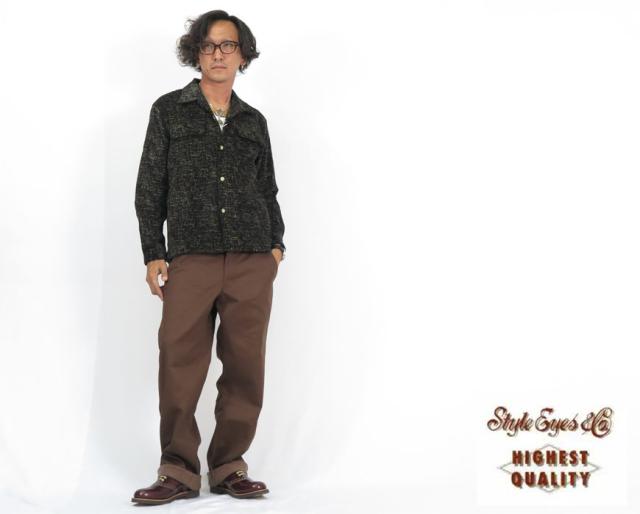 Style Eyes スタイルアイズ 長袖 コーデュロイ シャツ Mid 1950s Style Corduroy Sports Shirt “IKAT” SE29172