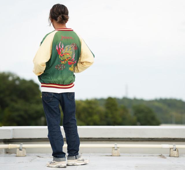 テーラー東洋 テイラー東洋 Tailor Toyo リバーシブル サテン スカジャン エイジング加工モデル SNAKE / SKULL × DRAGON HEAD TT15793-128