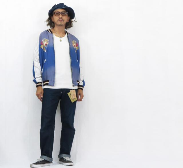 テーラー東洋 テイラー東洋 Tailor Toyo リバーシブル サテン スカジャン エイジング加工モデル RED TIGER × EAGLE TT15793