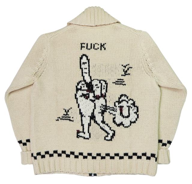 WEIRDO ウィアード シェットランドウール カウチンセーター FUCK U WRD-23-AW-07 GLAD HAND グラッドハンド