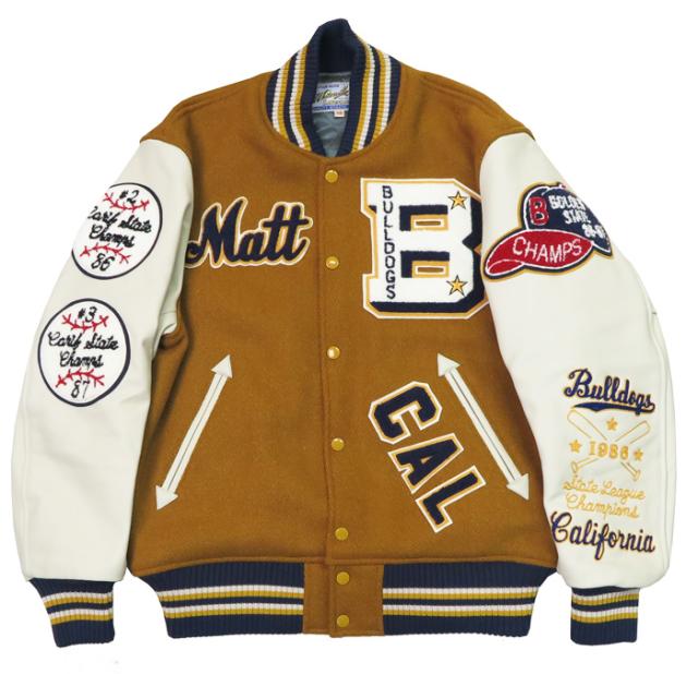 WHITES VILLE ホワイツビル 30oz ウールメルトン アワード ジャケット フルレタード BULLDOGS WV15385