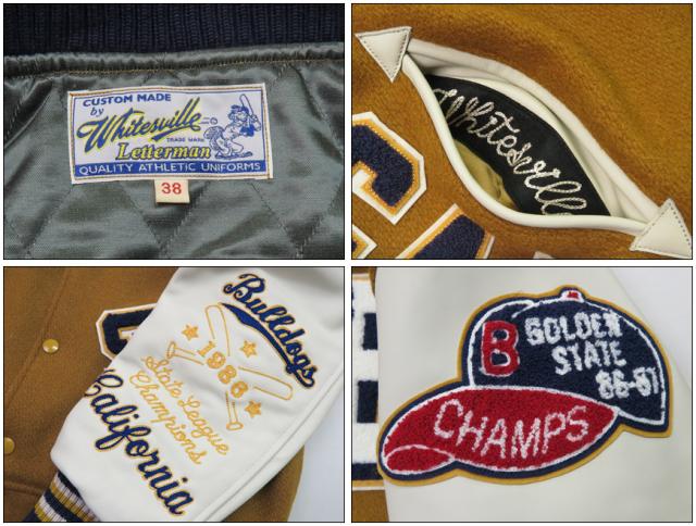 WHITES VILLE ホワイツビル 30oz ウールメルトン アワード ジャケット フルレタード BULLDOGS WV15385