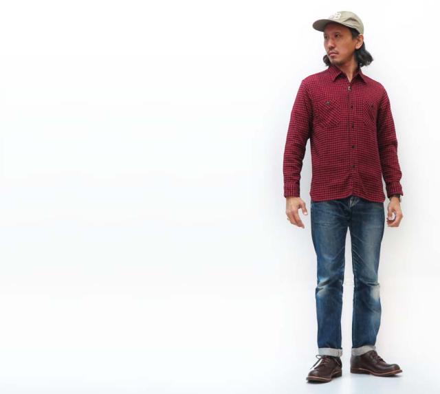 シュガーケーン SUGAR CANE ガンクラブチェック長袖ワークシャツ SC28269