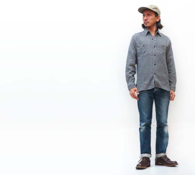 シュガーケーン SUGAR CANE ガンクラブチェック長袖ワークシャツ SC28269