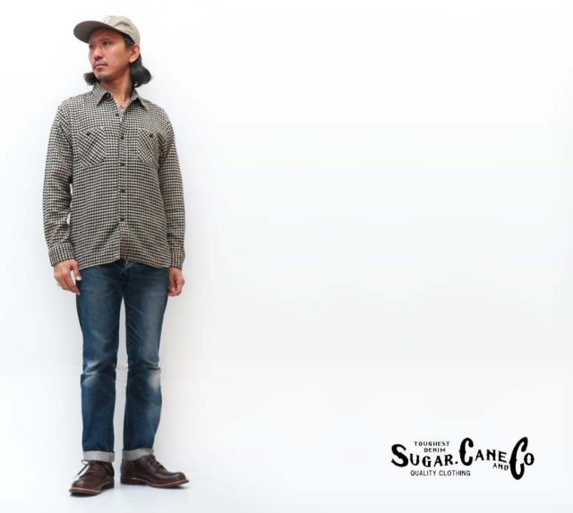 シュガーケーン SUGAR CANE ガンクラブチェック長袖ワークシャツ SC28269