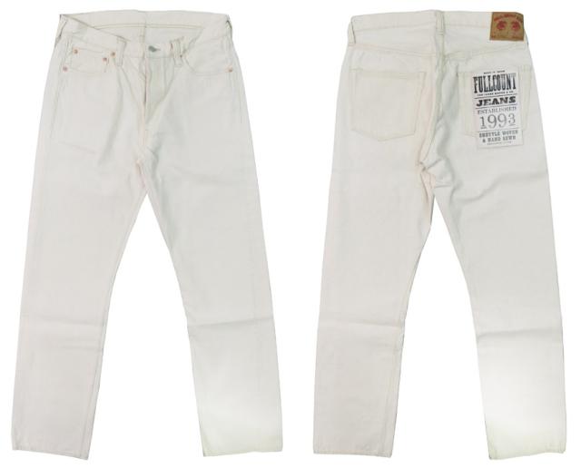 フルカウント FULLCOUNT 1101EC ジーンズ ストレート 13.7oz エクリュホワイト デニム ジンバブエコットン