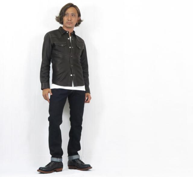 フラットヘッド THE FLAT HEAD ディアスキンシャツ FN-LS-DS004